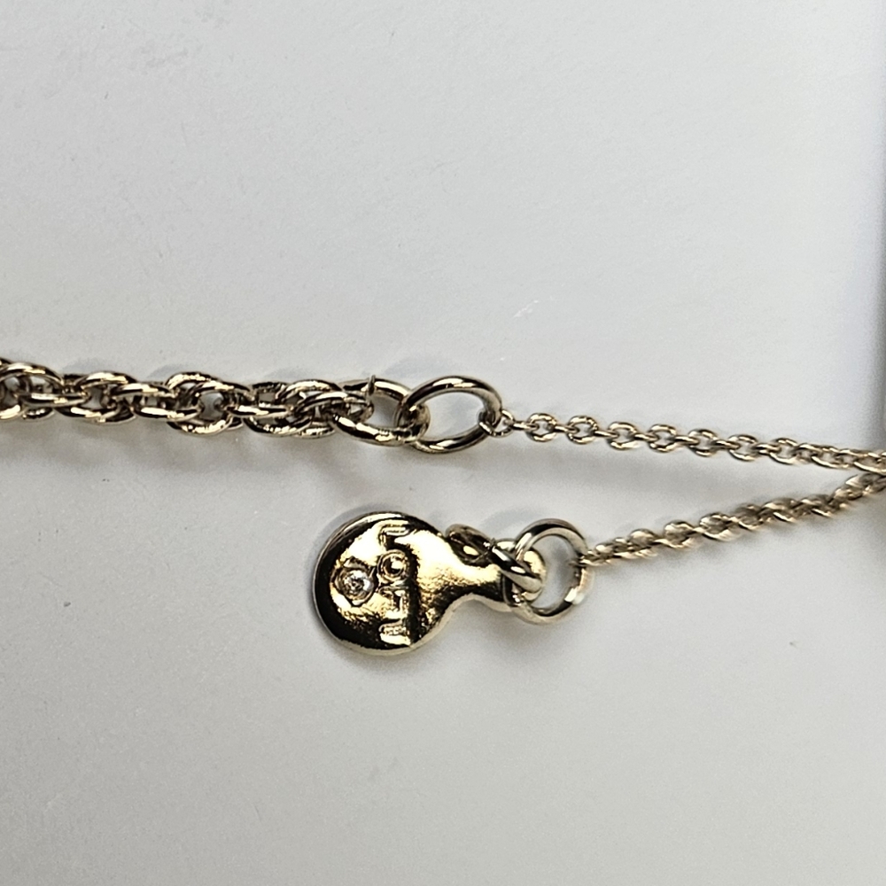 Loft Necklace -Golden tone with Rhinestones - Picture 5 of 7